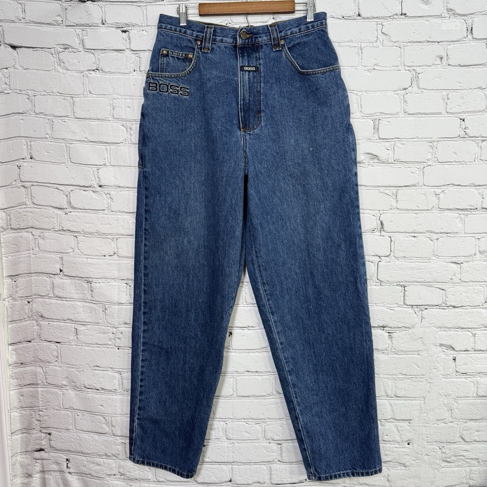 Vintage‎ BOSS Carpenter Jeans 32x34 Spell Out Logo Hip Hop Grunge Skater USA